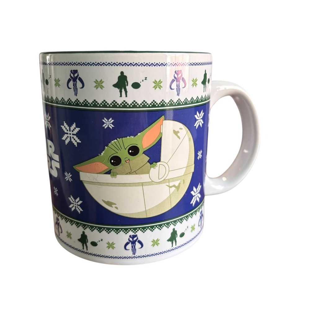 Star Wars‎ The Child Grogu Mandalorian Ugly Christmas Sweater Mug 20oz Ceramic